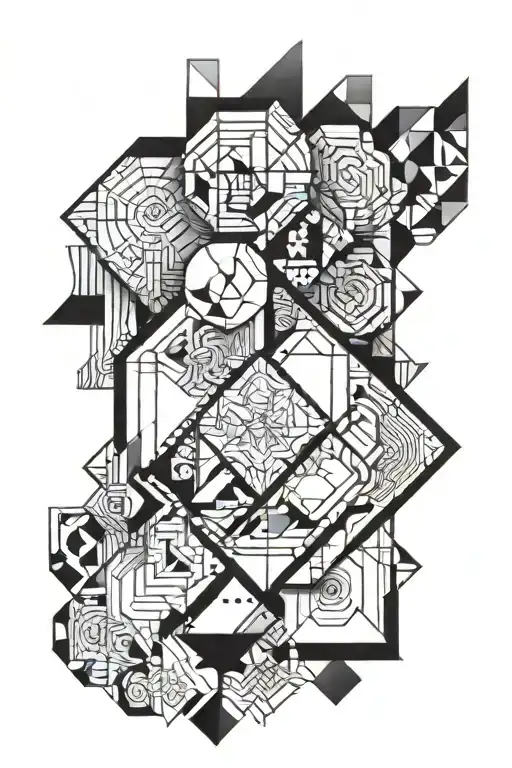 Blackout With Geometric Shapes