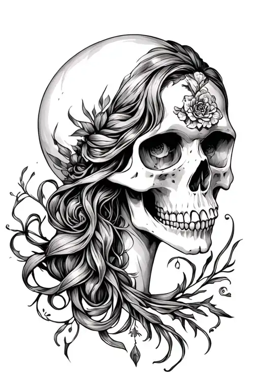 Persephone With Skull