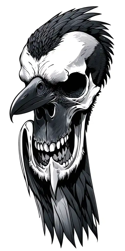 Black Crow Skull