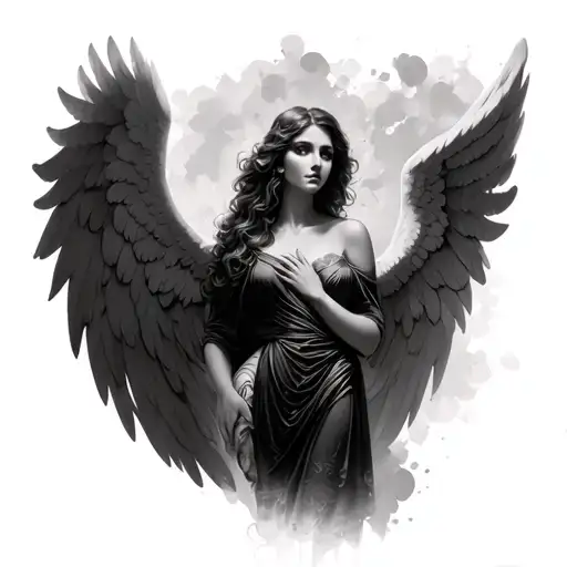 Angel Woman Posing