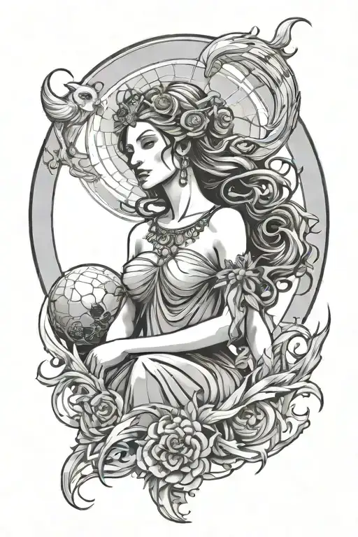 Dark Goddess Lilith With Direct Stare Directly At The Sun