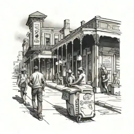 New Orleans Street Scene With Voodoo