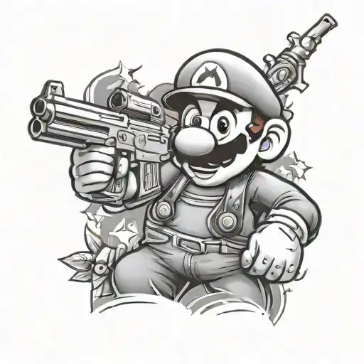 Mario With An Ak 47