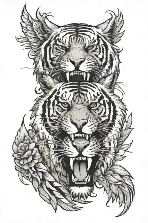Tiger And Eagle Head