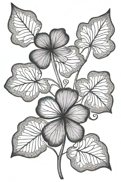 2 Clover Leaf With Extra Detail