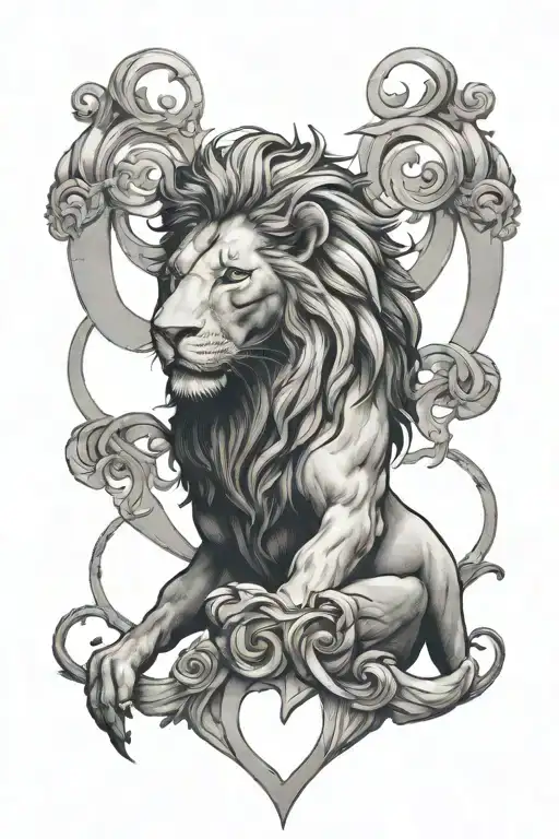 Alchemy Heart Minimalistic Male Lion