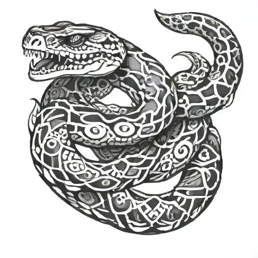Tribal Snake Wrapped