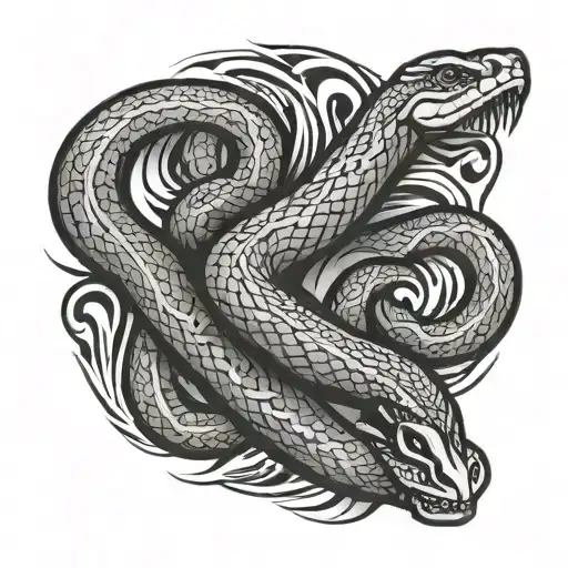 Tribal Snake Arm Sleeve