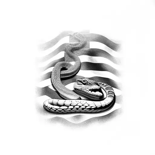 American Stripes With Rattle Snake