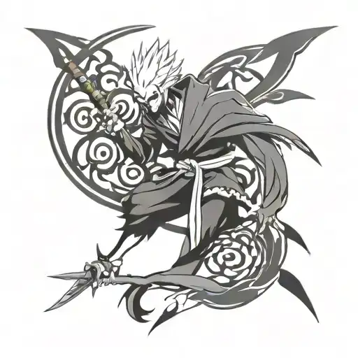 Sembonzakura Kageyoshi Bleach Anime Tattoo Minimal