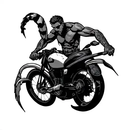 Scorpio As Animated Man Riding