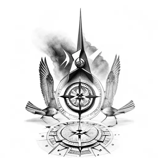 Blue Bird And Compass