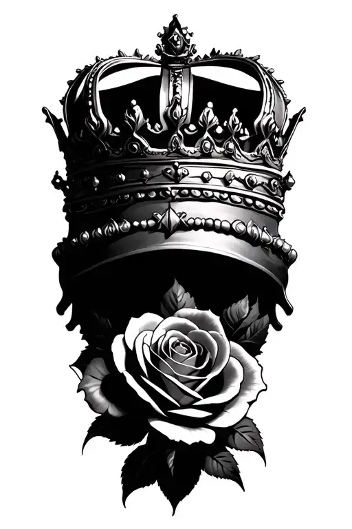 King Crown With Rose
