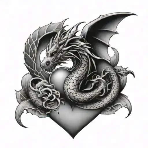 Dragon On A Heart