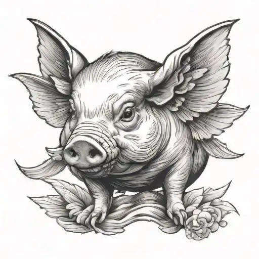 Dainty Pig With Wings