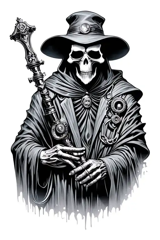 Steampunk Grim Reaper Plage Doctor