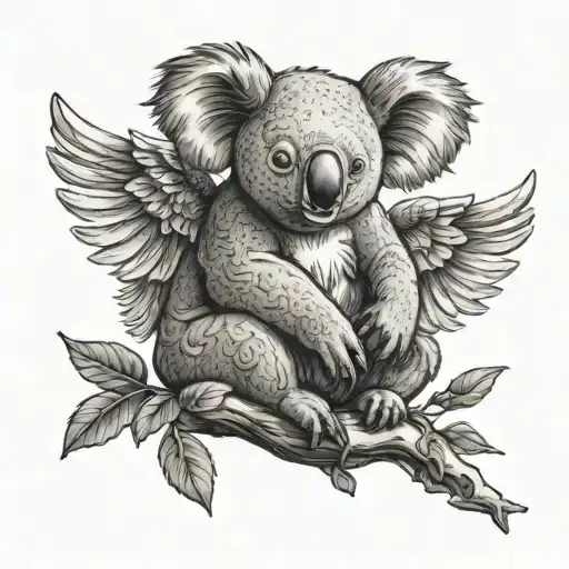 Koala With Angel Wings Rip