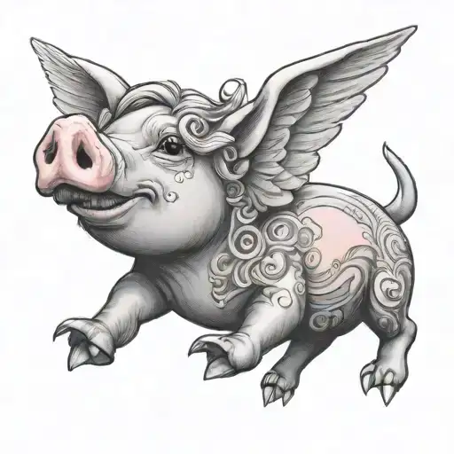 Girly Flying Pig