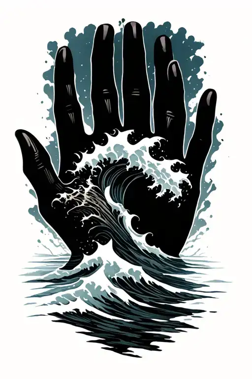 Palm With Wave Crashing