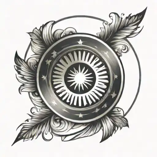 Circle Filipino Flag And A Infinite Sign Intertwined