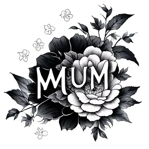 Oriental Tribute To Mum Including Word Mum