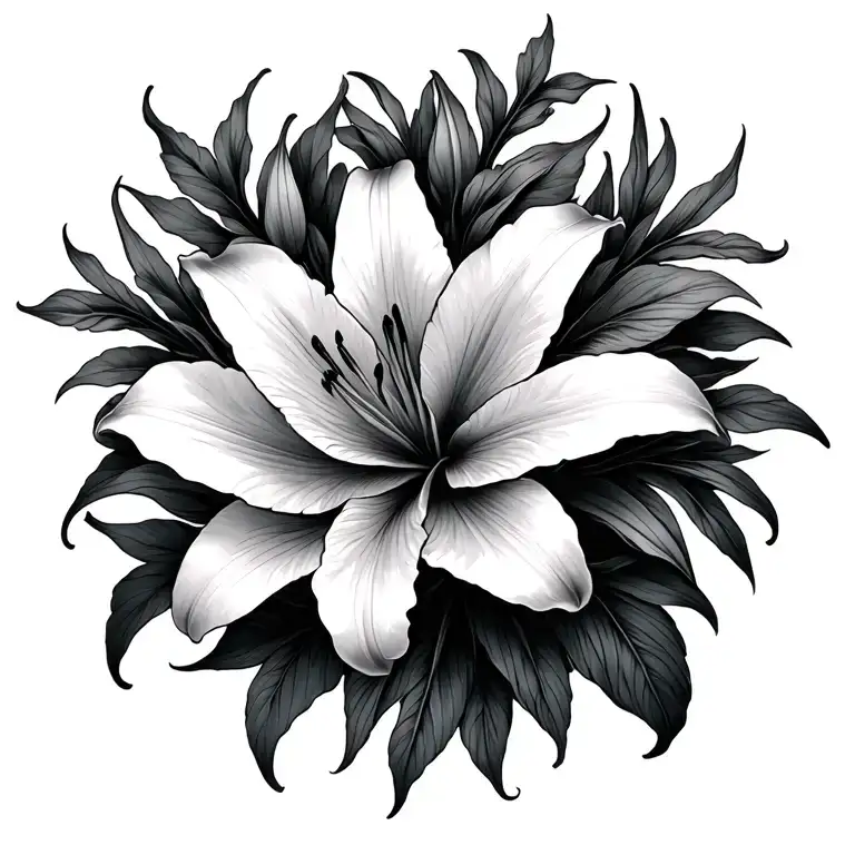 Lily Flowers Intertwined