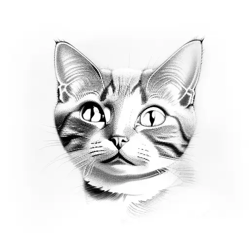 Cat With Decorativo Around