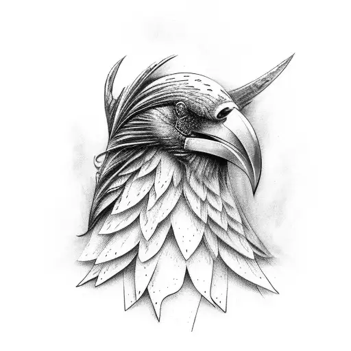 Norse Raven For Chest