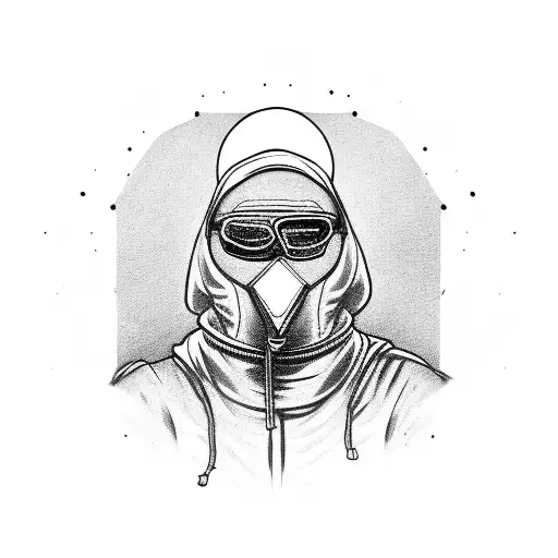 Moon With A Hood And Glasses