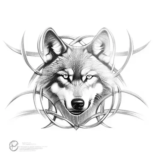 Celtic With A Wolf And Griffin And The Celtic God Lughholding Wheat And Barley