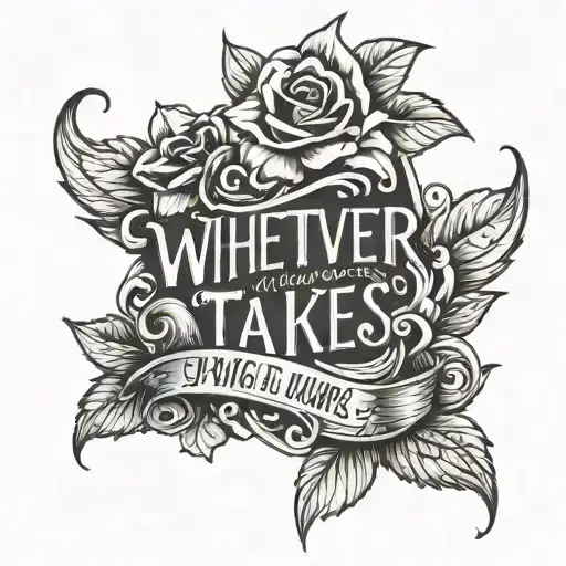 Lettering Tattoo Design Whatever It Takes