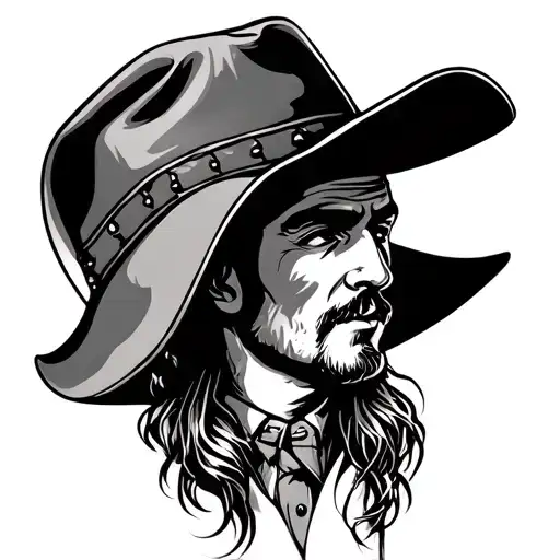 A Signature With Cowboy Hat Hanging