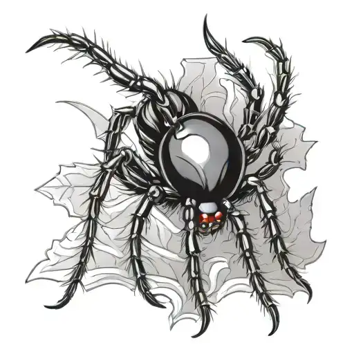 Black Widow Spider Crawling
