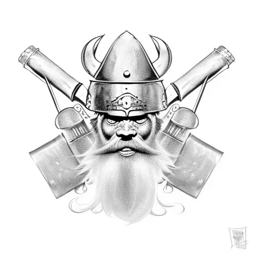 A Rebellious Viking Chef With A Punk Rock Attitude Whipping Up Culinary Masterpieces