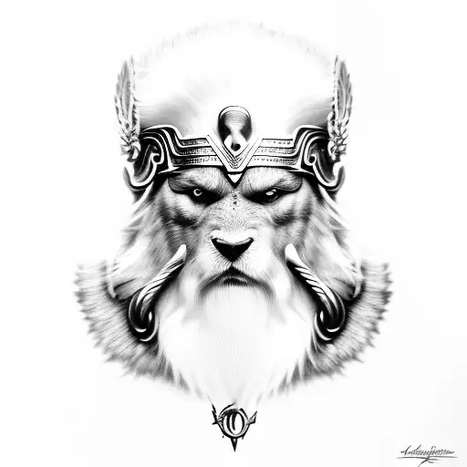 Realism Odin Sat On His Thrown Full Leg Piece