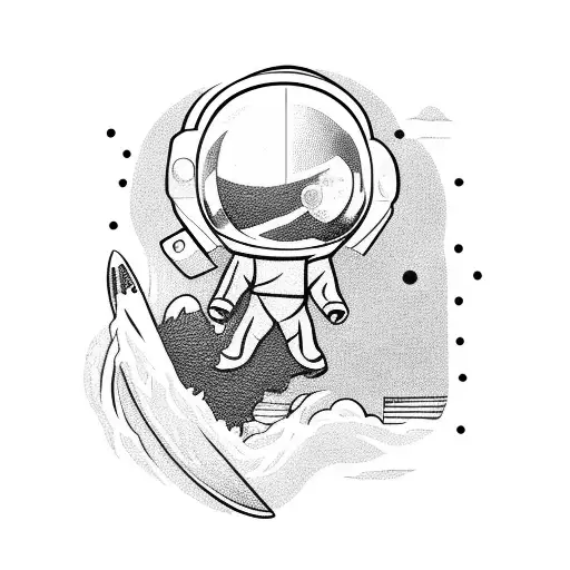 Astronaut Surfing