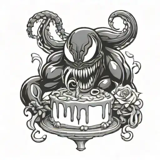 Venom Having A Birthday Cake