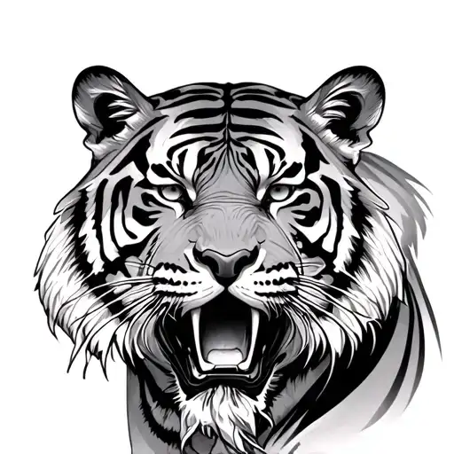 Tiger With Torch Held