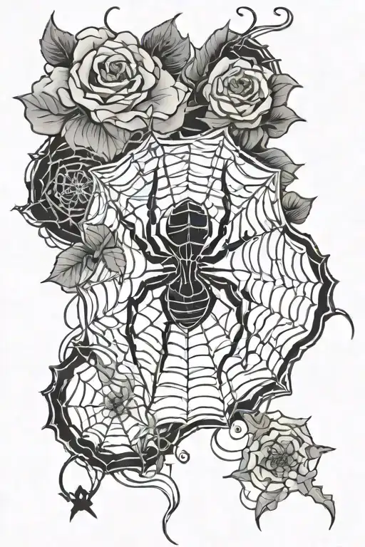 Floral And Spooky Spider Webs