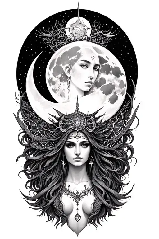 Triple Moon Goddess
