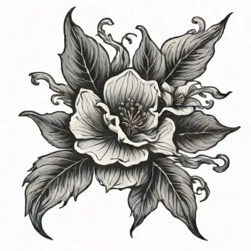 Tree Flower Intertwined