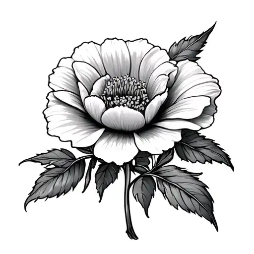 February Birth Flower With Georgia Going Through The Bottom