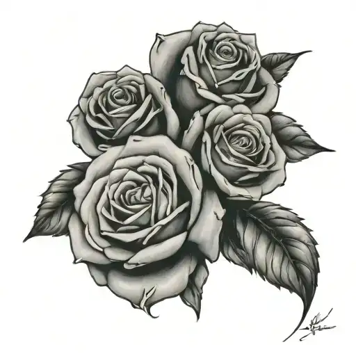 A Half Sleeve Tattoo With A A Few Roses And Roman Numerals Of The Date Aug 27 2023