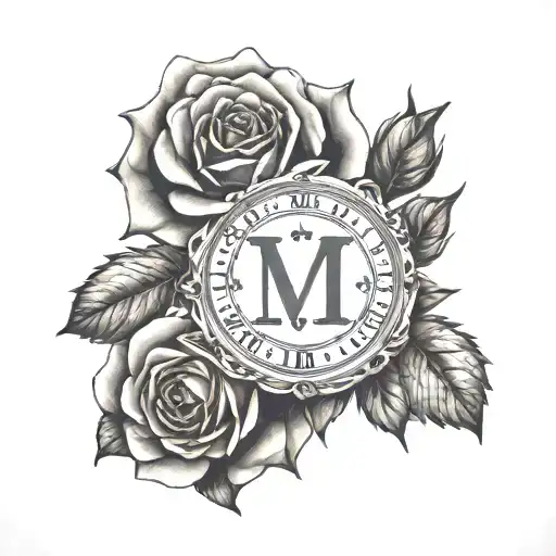 Roses And In The Middle Of The Roses Roman Numerals Of The Date Aug 27 2023