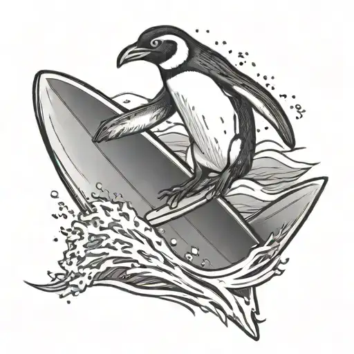 Penguin Surfing