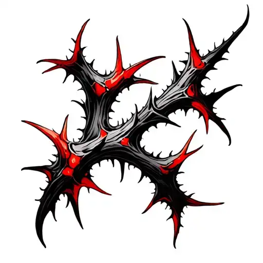 Thorns With A Little Bit Of Red Color