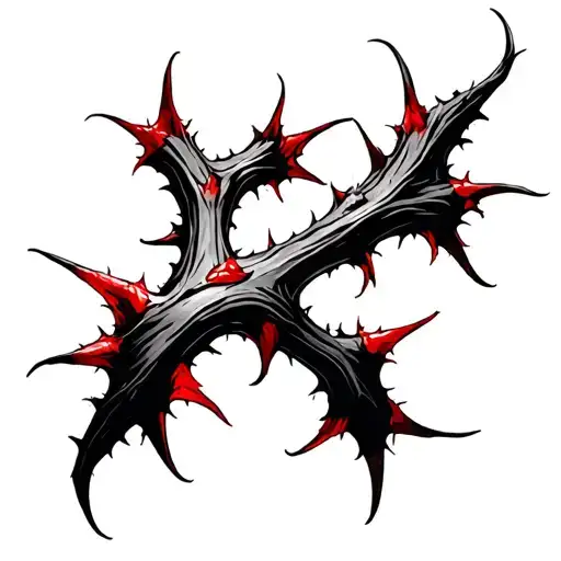 Thorns With A Little Bit Of Red Color