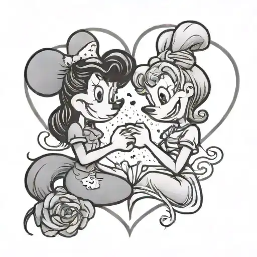 Disney Heart Best Friends Girlie