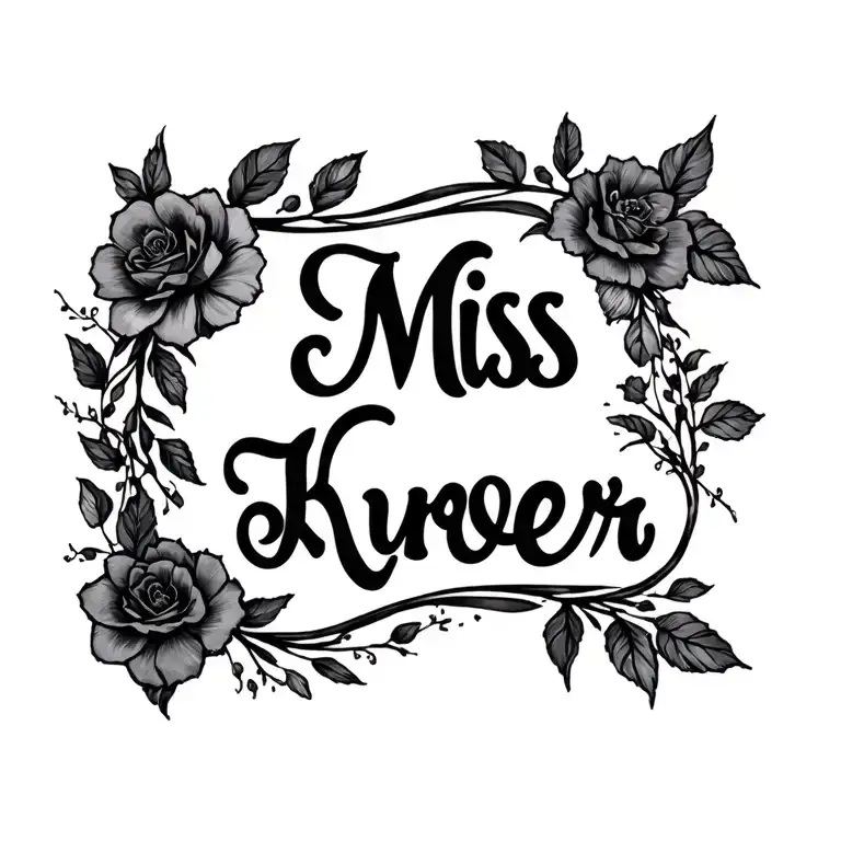 Name Written Across Miss Kylie Forever