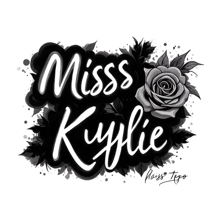 Name Written Across Miss Kylie